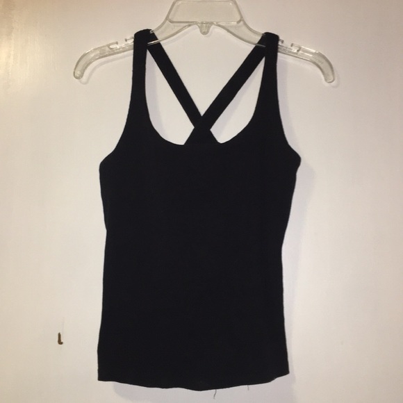Energie Tops - Energie Black Back Cross Tank Top